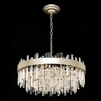 Люстра подвесная Лаура CL301282 Citilux прозрачная на 8 ламп, основание бежевое матовое золото в стиле классический современный Люстра подвесная Лаура CL301282 Citilux прозрачная на 8 ламп, основание бежевое матовое золото в стиле классический современный